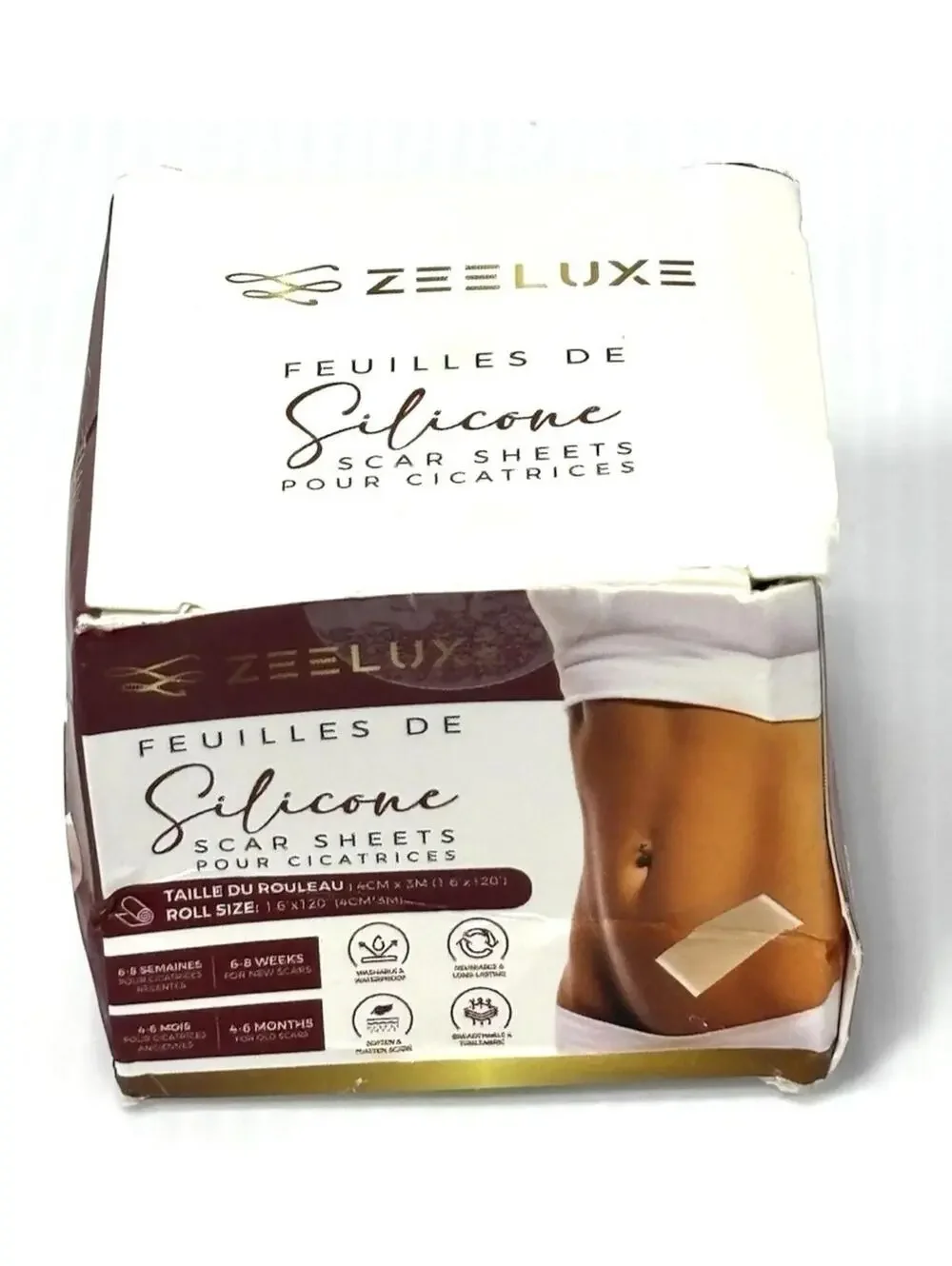 Zeeluxe Silicone Scar Sheets Roll Scar Removal Treatment New Damaged Box 1.6